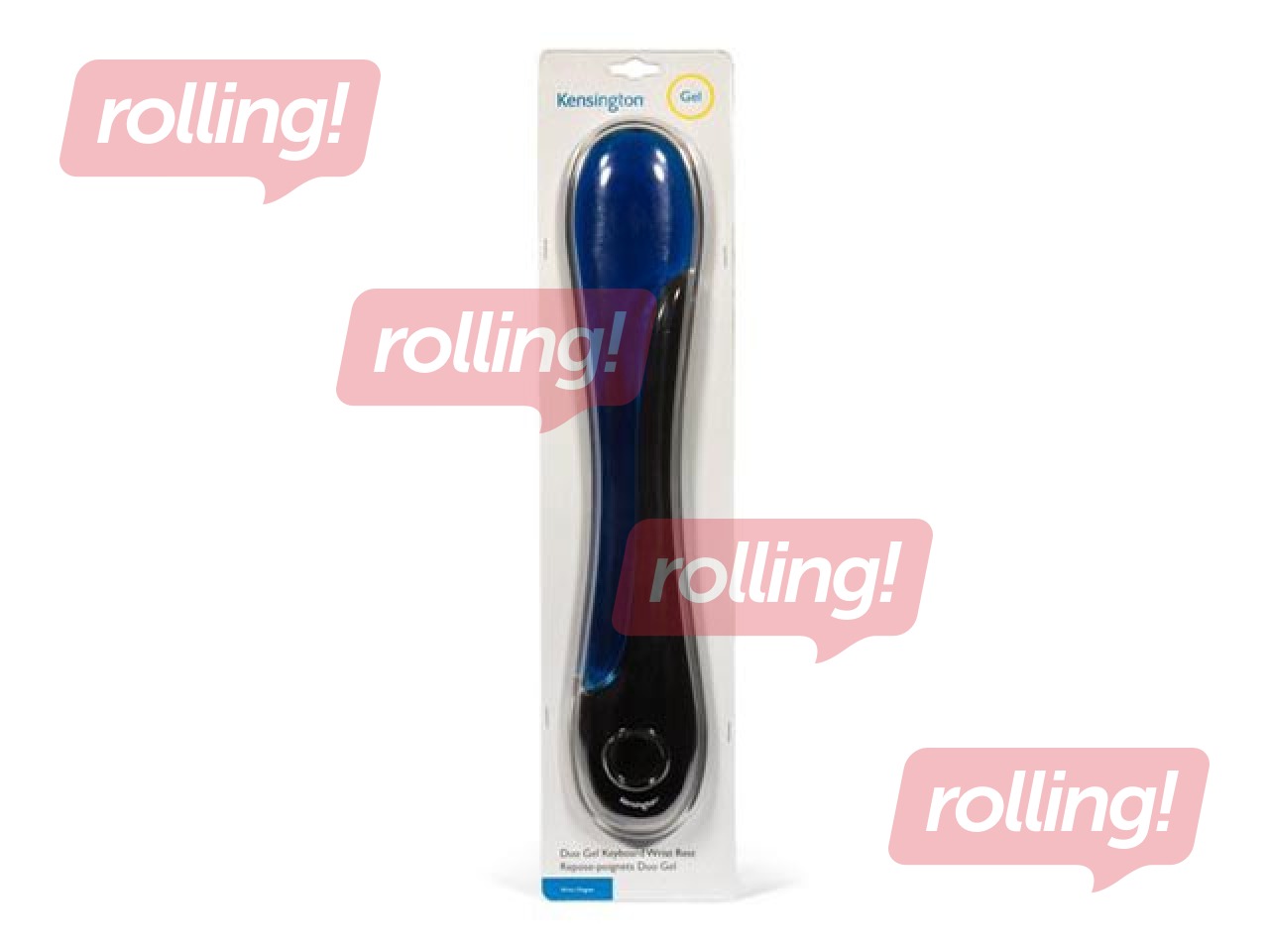 Tastatūras plaukstu atbalsts Kensington Duo Gel, zils/dūmakains