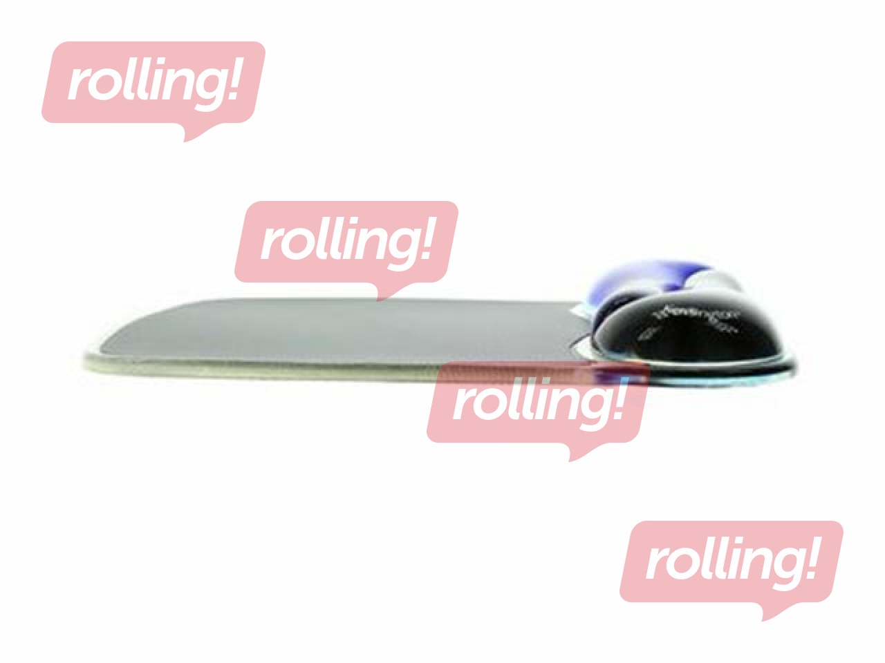 Datorpeles paliktnis ar integrētu plaukstu atbalstu Kensington Duo Gel, zils/dūmakains