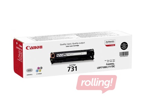 Tonera kasete Canon 731, melna, (1400 lpp.)