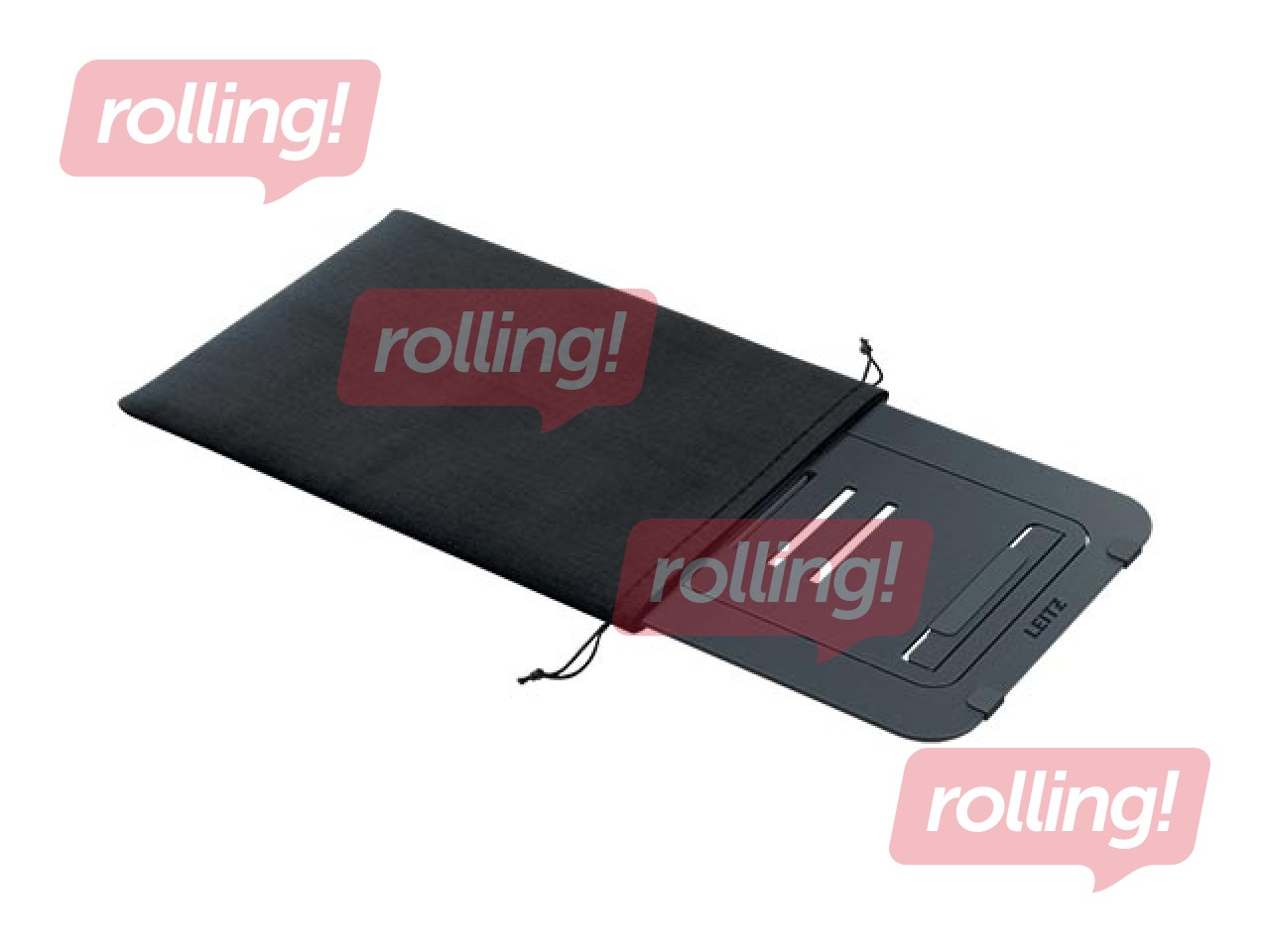 Paliktnis portatīvajam datoram Leitz Ergo, ultra-flat, alumīnija, regulējams