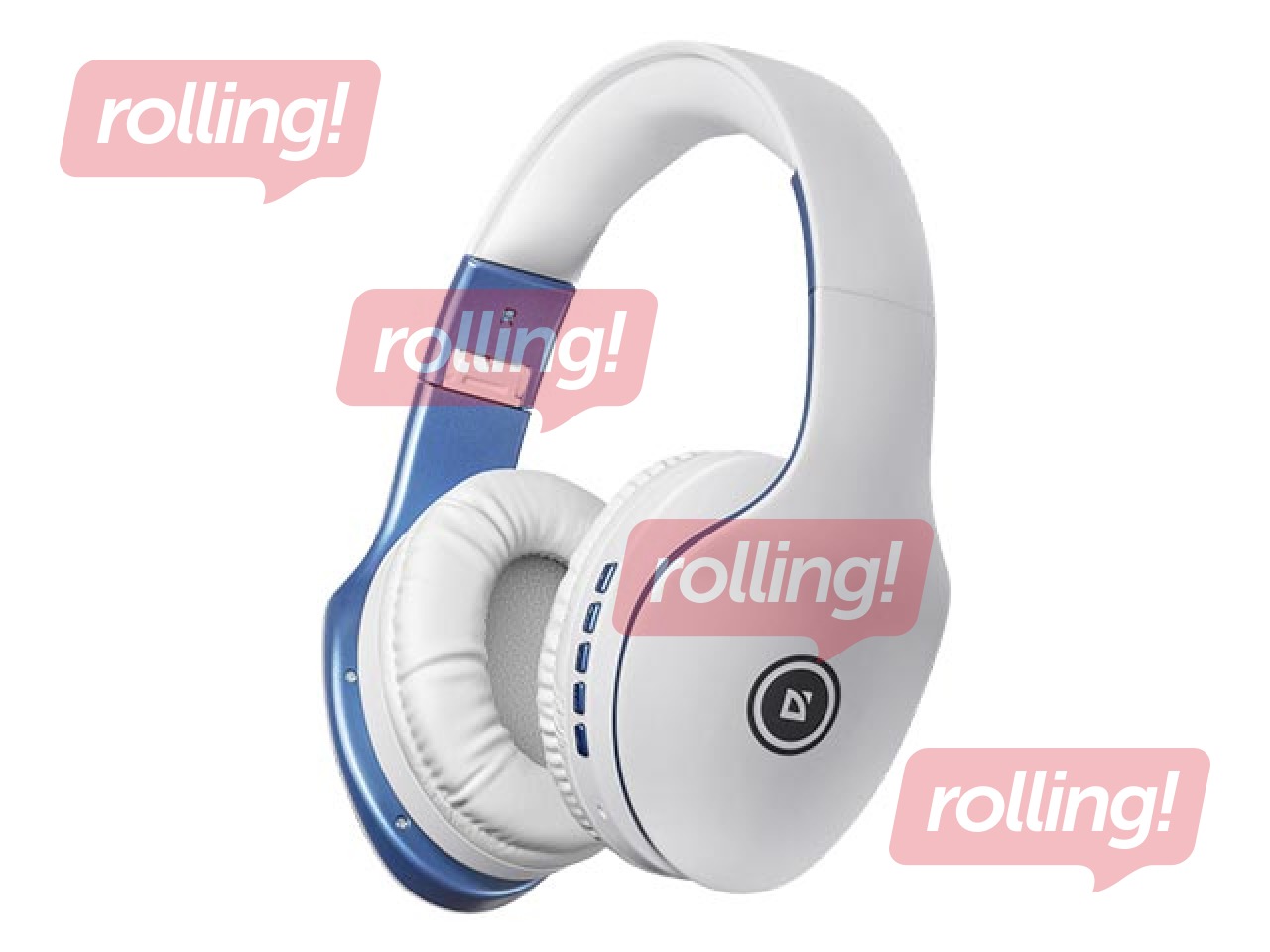 Wireless stereo headset Defender FreeMotion B525 white+blue, Bluetooth