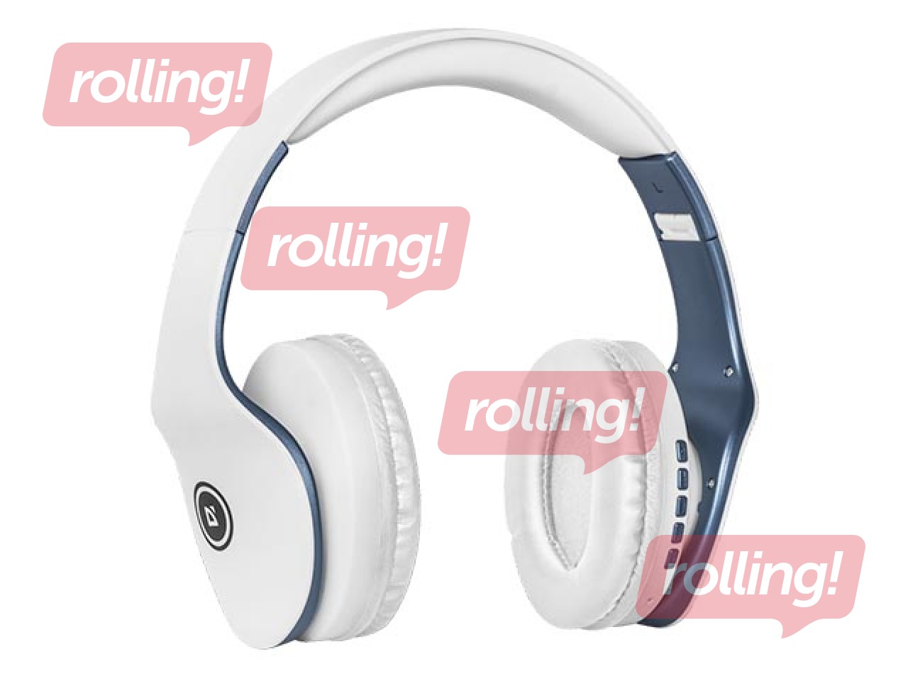 Wireless stereo headset Defender FreeMotion B525 white+blue, Bluetooth