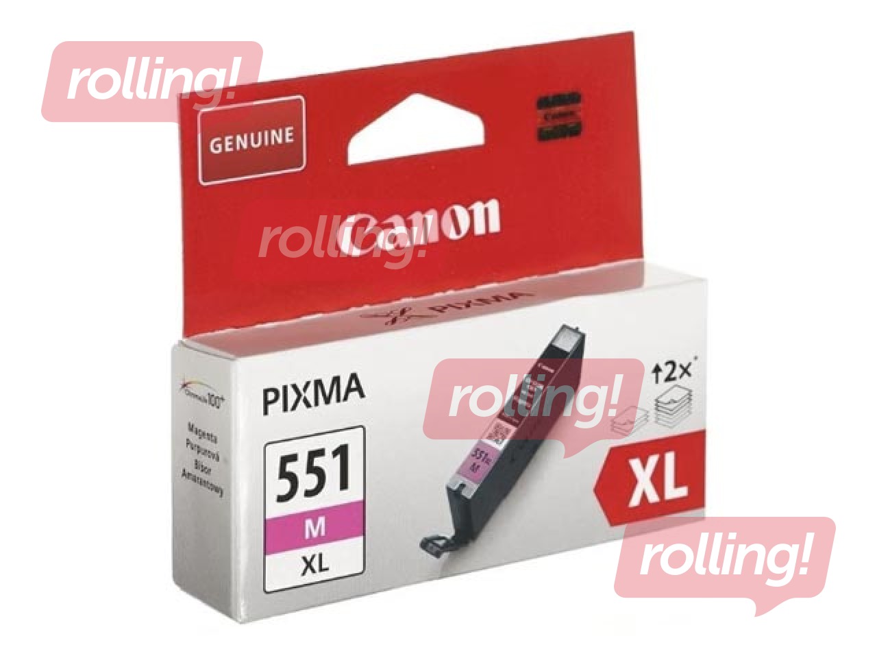 Tintes kasete Canon CLI-551 XL, fuksīna sarkana, 11ml
