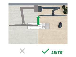 Monitor Arm Leitz Ergo Space Saving Single, dark gray