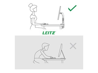 Monitora stiprinājums Leitz Ergo Space Saving Single, tumši pelēks