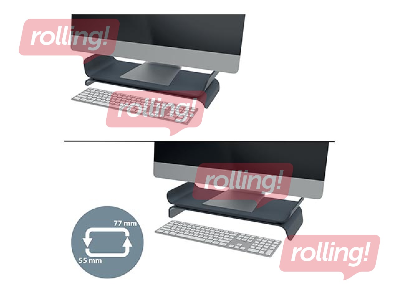 Monitori alus Leitz Ergo, tumehall