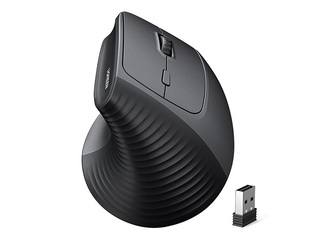 Bezvadu datorpele UGREEN vertikālā 2.4 GHz/Bluetooth 5.4, melna