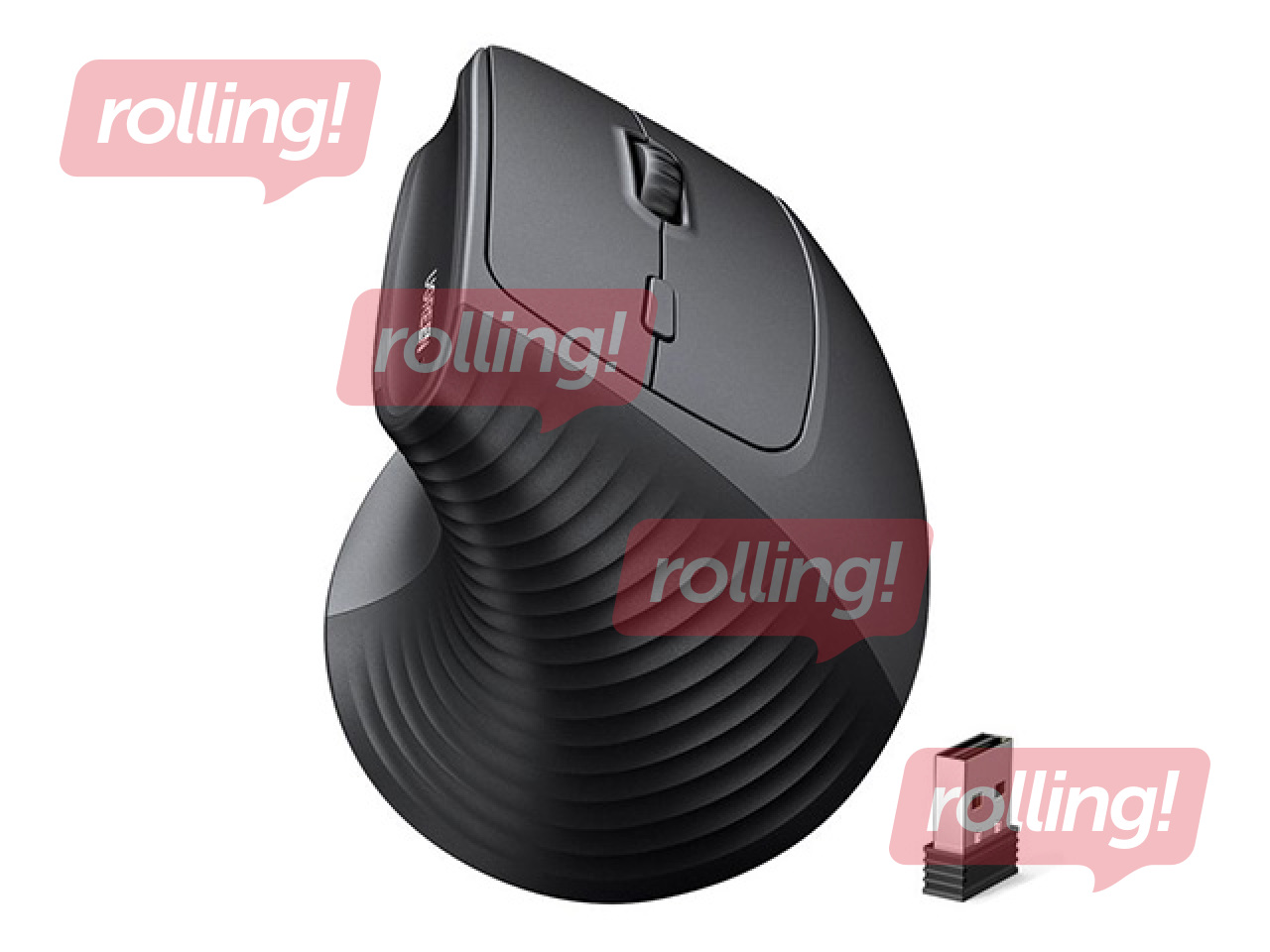 UGREEN vertikaalne 2,4 GHz/Bluetooth 5.4 traadita hiir, must