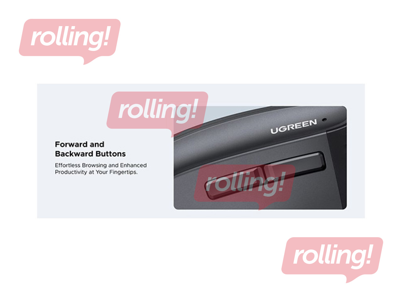 UGREEN Wireless Vertical Mouse, 2.4 GHz/Bluetooth 5.4, Black