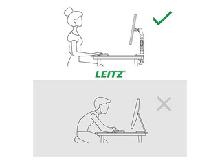 Крепление для монитора Leitz Ergo, стойка для двух мониторов, темно-серая
