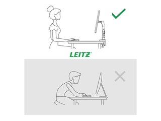Крепление для ноутбука и монитора Leitz Ergo, темно-серая