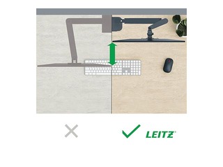 Portatīvā datora un monitora stiprinājums Leitz Ergo, tumši pelēks
