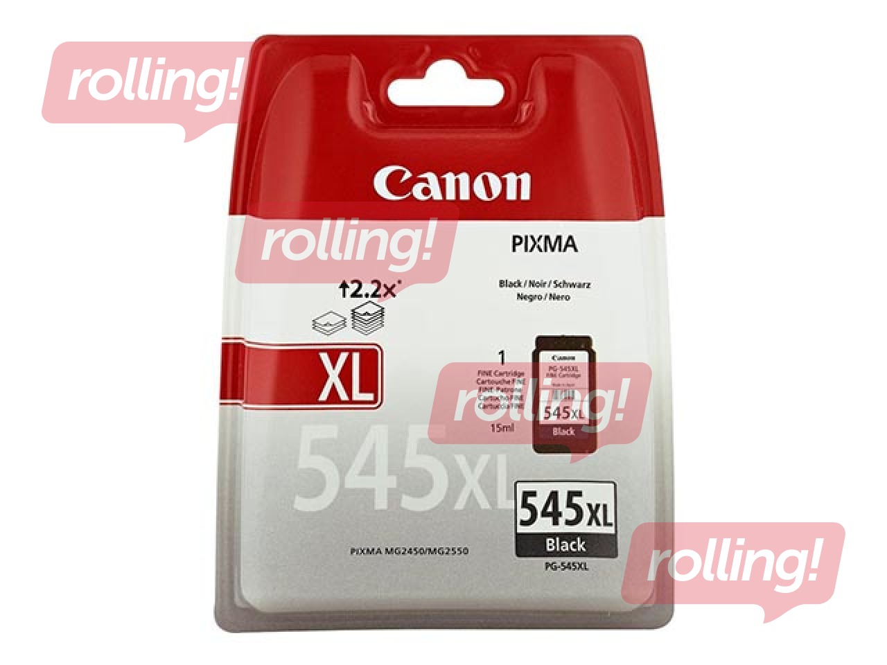 Tintes kasete CANON PG-545 XL, melna, (400 lpp.)