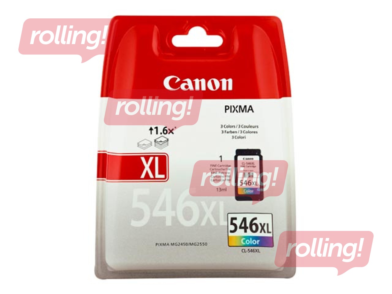 Tintes kasete CANON CL-546 XL, krāsaina, (400 lpp.)