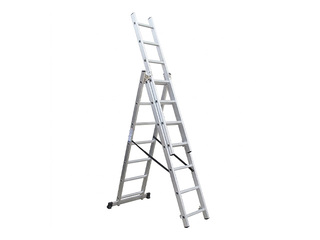 Ladder BESK 3x14 steps, aluminium, 9.80 m