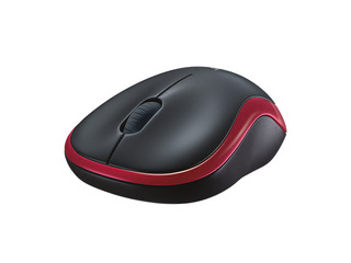 Bezvadu datorpele Logitech M185 melna / sarkana
