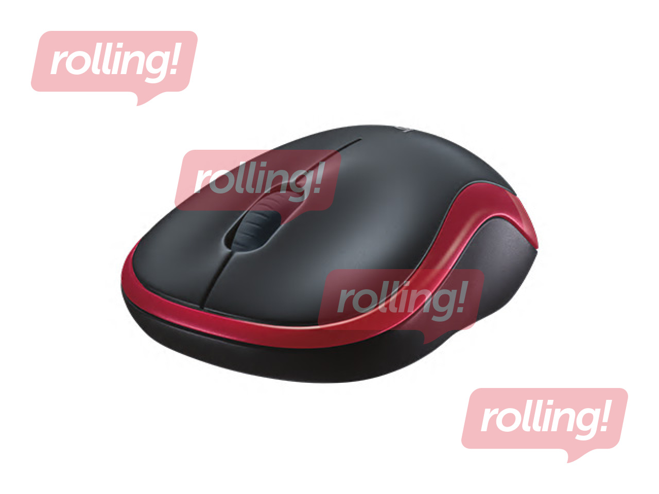 Bezvadu datorpele Logitech M185 melna / sarkana