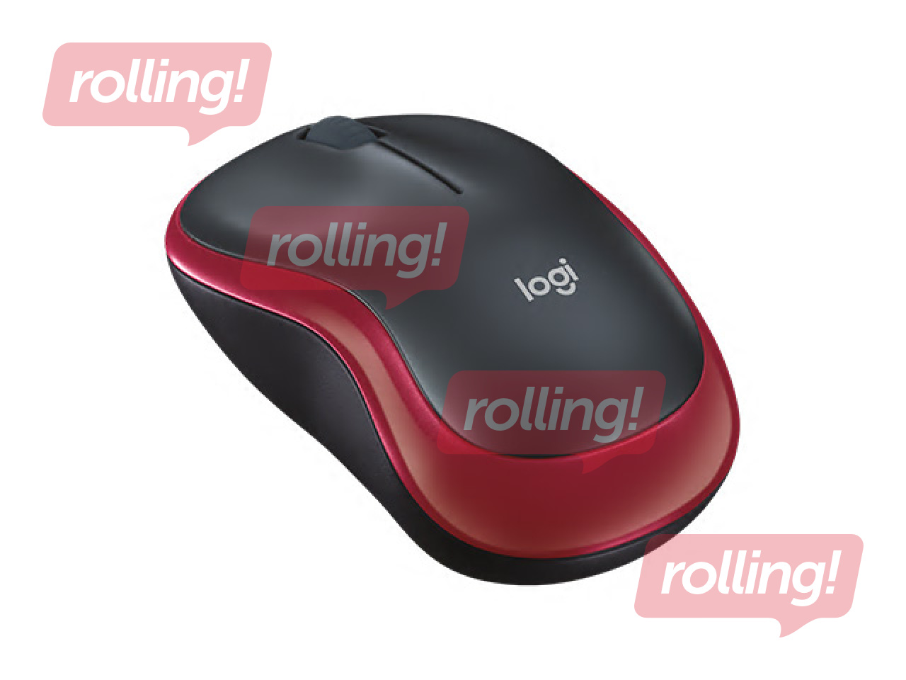 Logitech M185 Wireless Mouse Black/Red