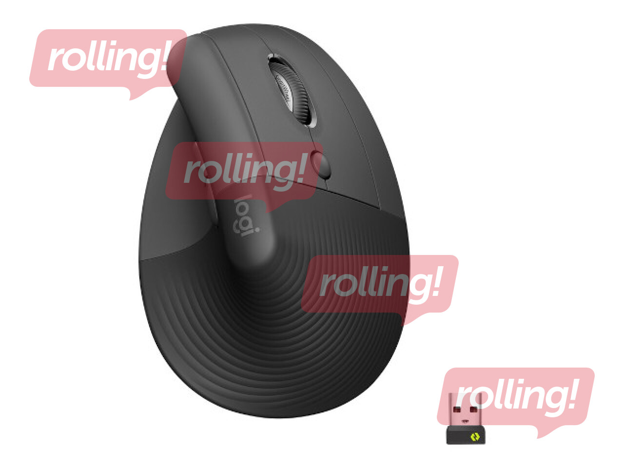 Logitech Lift Vertical Ergonomic mouse, 6 buttons, Bluetooth, Graphite
