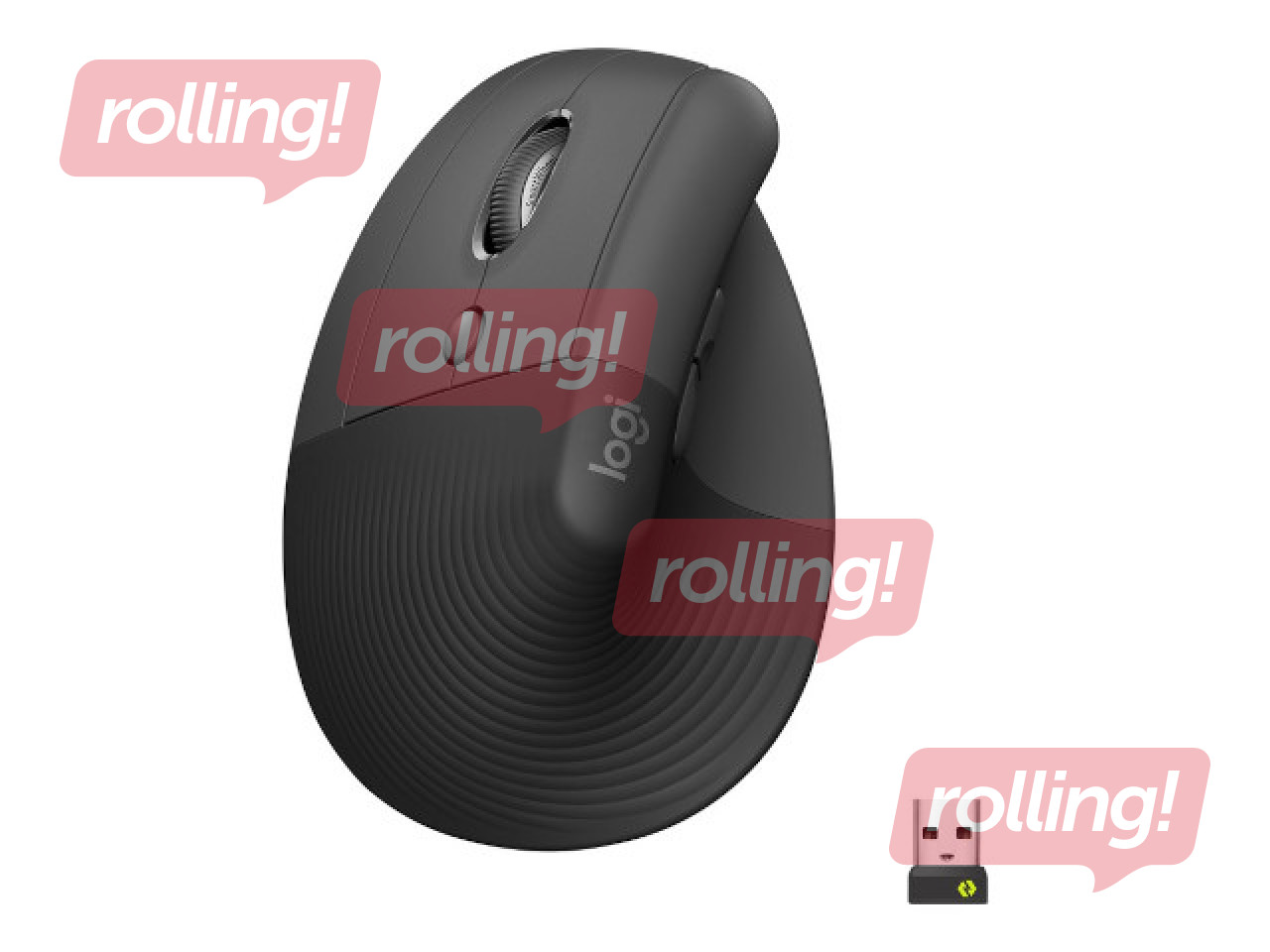 Logitech Lift for Business, Vertical mouse, 6 buttons, Bluetooth, Left Hand