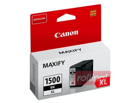 Tintes kasete Canon PGI-1500XLBK, melna (1200 lpp)