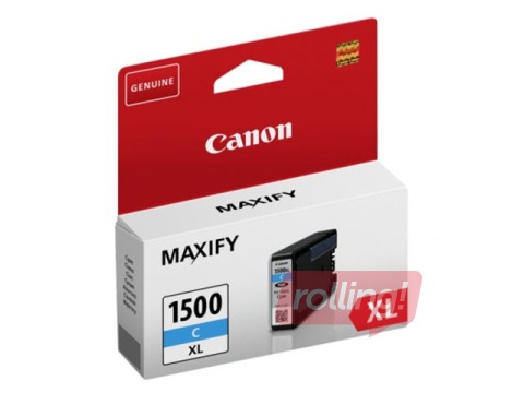Tintes kasete Canon PGI-1500XLC, ciānzila (1200 lpp)