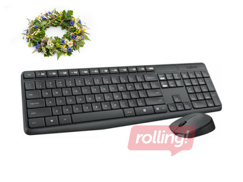 Bezvadu klaviatūras komplekts Logitech MK235, ENG + Līgo dāvana!