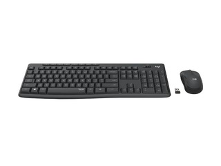 Bezvadu klaviatūras komplekts Logitech, MK295, Silent Combo, US Int, grafīts