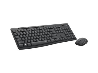 Bezvadu klaviatūras komplekts Logitech, MK295, Silent Combo, US Int, grafīts