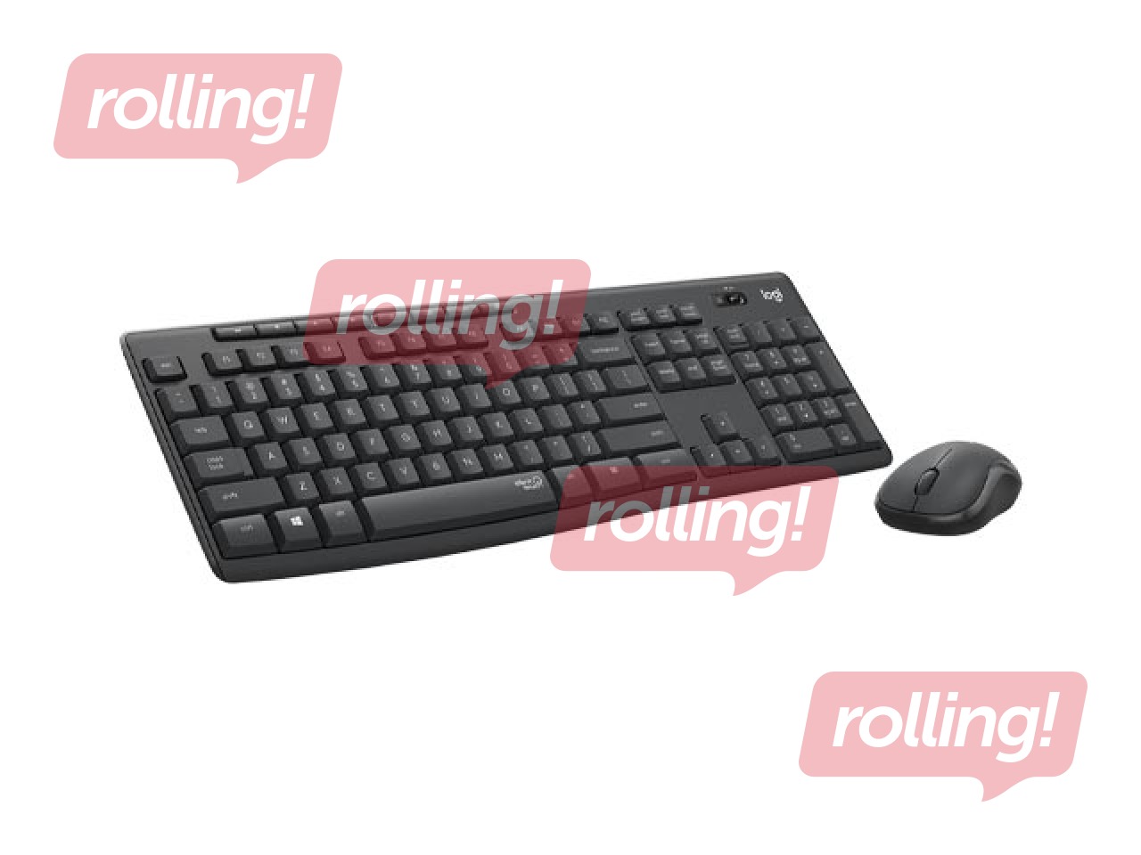 Bezvadu klaviatūras komplekts Logitech, MK295, Silent Combo, US Int, grafīts