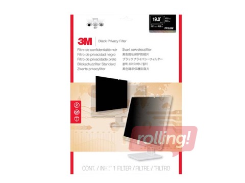 Privātuma filtrs LCD monitoriem 3M, 19
