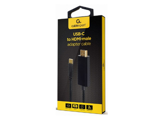 Kabelis Gembird USB Type-C Male - HDMI Male, 4K@30Hz, melns, 2m