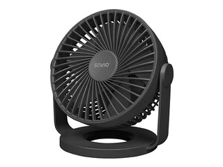 Table fan with accumulator Savio USB Desk Fan AD-01, black