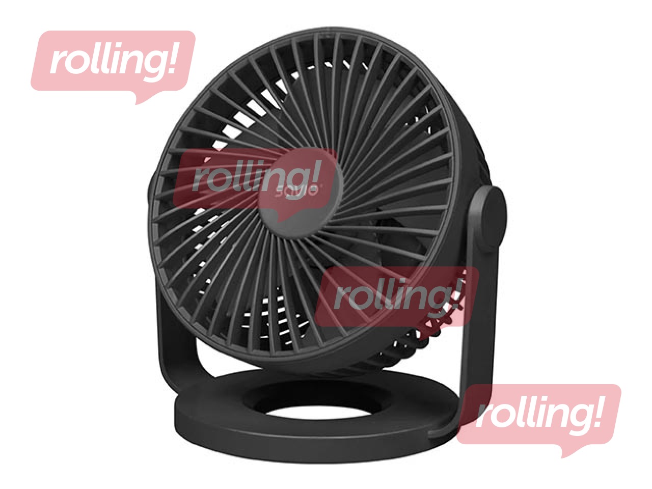 Table fan with accumulator Savio USB Desk Fan AD-01, black