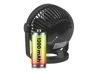 Table fan with accumulator Savio USB Desk Fan AD-01, black