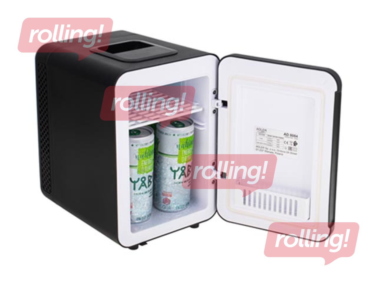 Ledusskapis mini Adler, melns, h-27cm, 4l