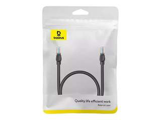 UTP Baseus Ethernet CAT5, 1000Mbps 0.5 m tīkla kabelis (melns)