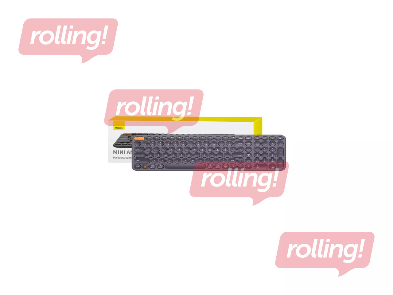 Bezvadu klaviatūra Baseus K01B Tri-Mode Keyboard Gray