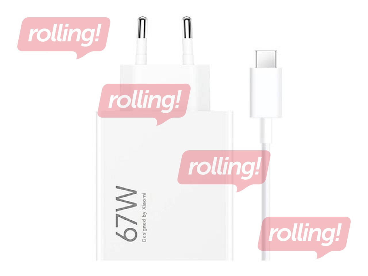 Lādētājs Xiaomi HyperCharge Combo, 67 Watt, USB-A to USB-C cable