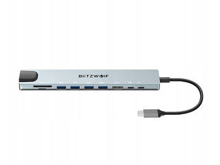 Multi-port adapter Blitzwolf BW-TH5 10in1 USB-C (silver)