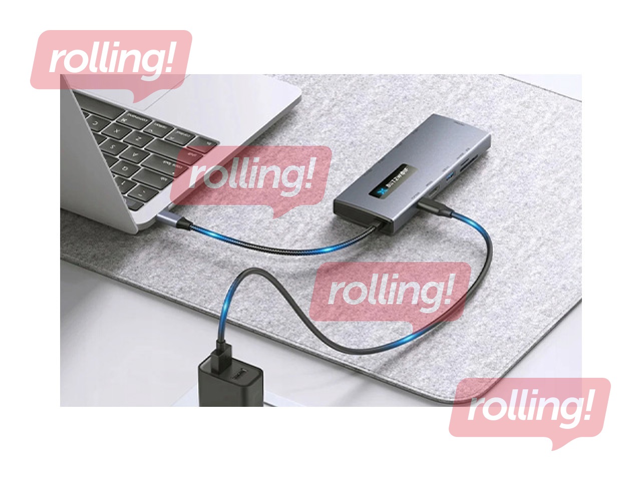 Daudzportu adapteris Blitzwolf, BW-TH8, 10in1, USB-C