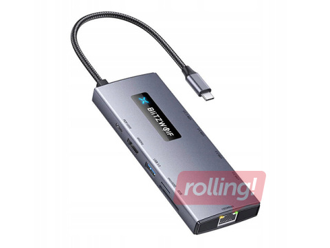 Mitme pordiga adapter Blitzwolf BW-TH8 10in1 USB-C