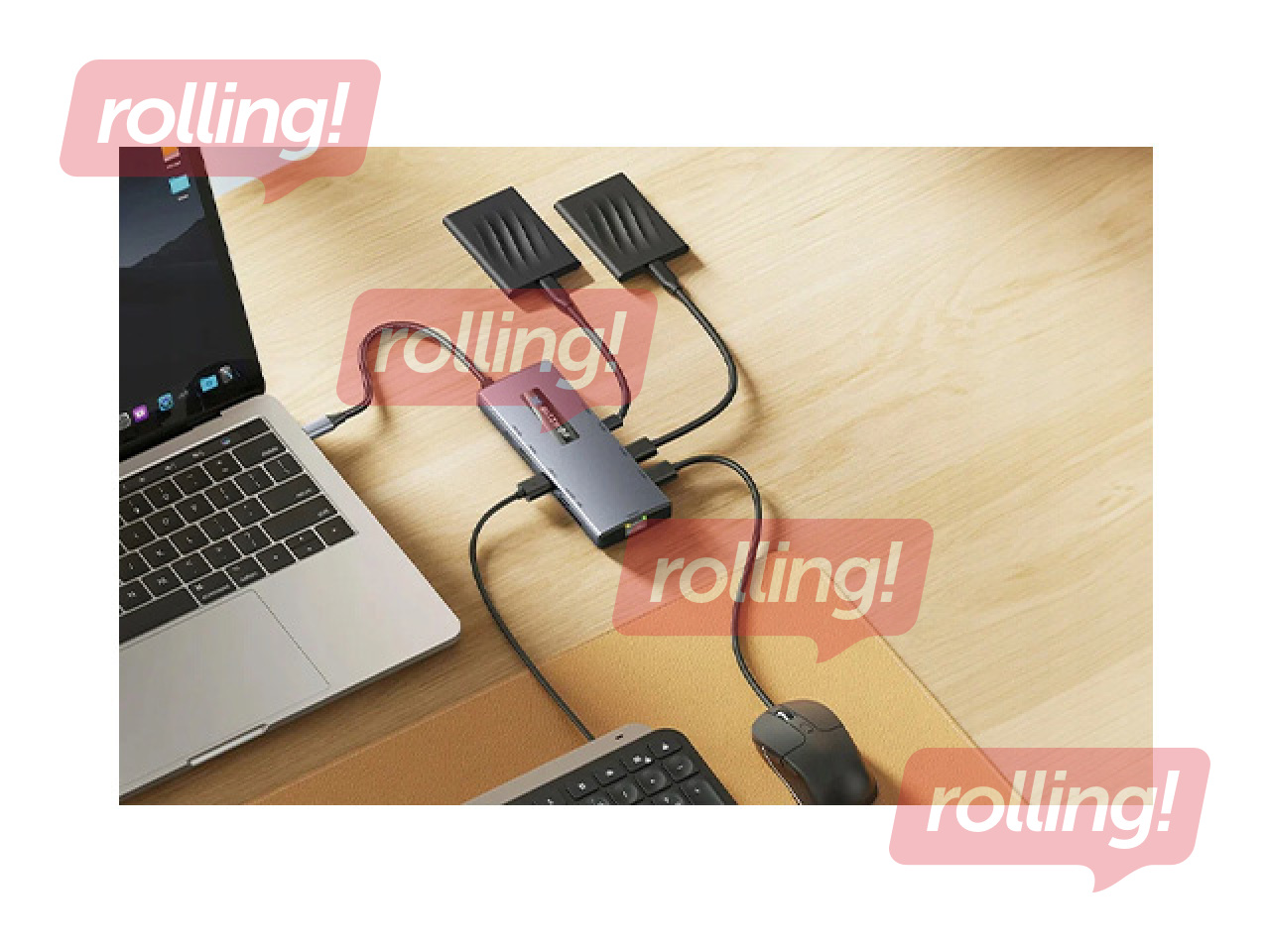 Mitme pordiga adapter Blitzwolf BW-TH8 10in1 USB-C