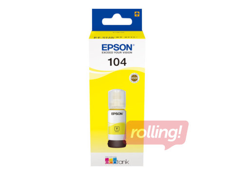 Tintes pudele Epson EcoTank 104 dzeltena, 65ml