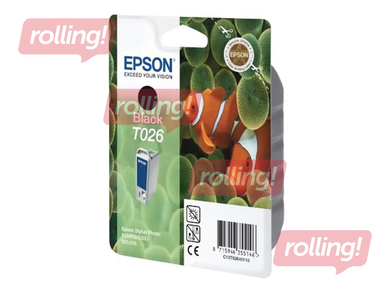 Tintes kasete Epson Stylus Photo 810, melna, 16ml