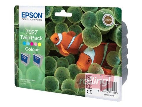 Tintes kasete Epson Stylus Photo 810, trīskrāsu, dubultpaka, 2 x 46ml