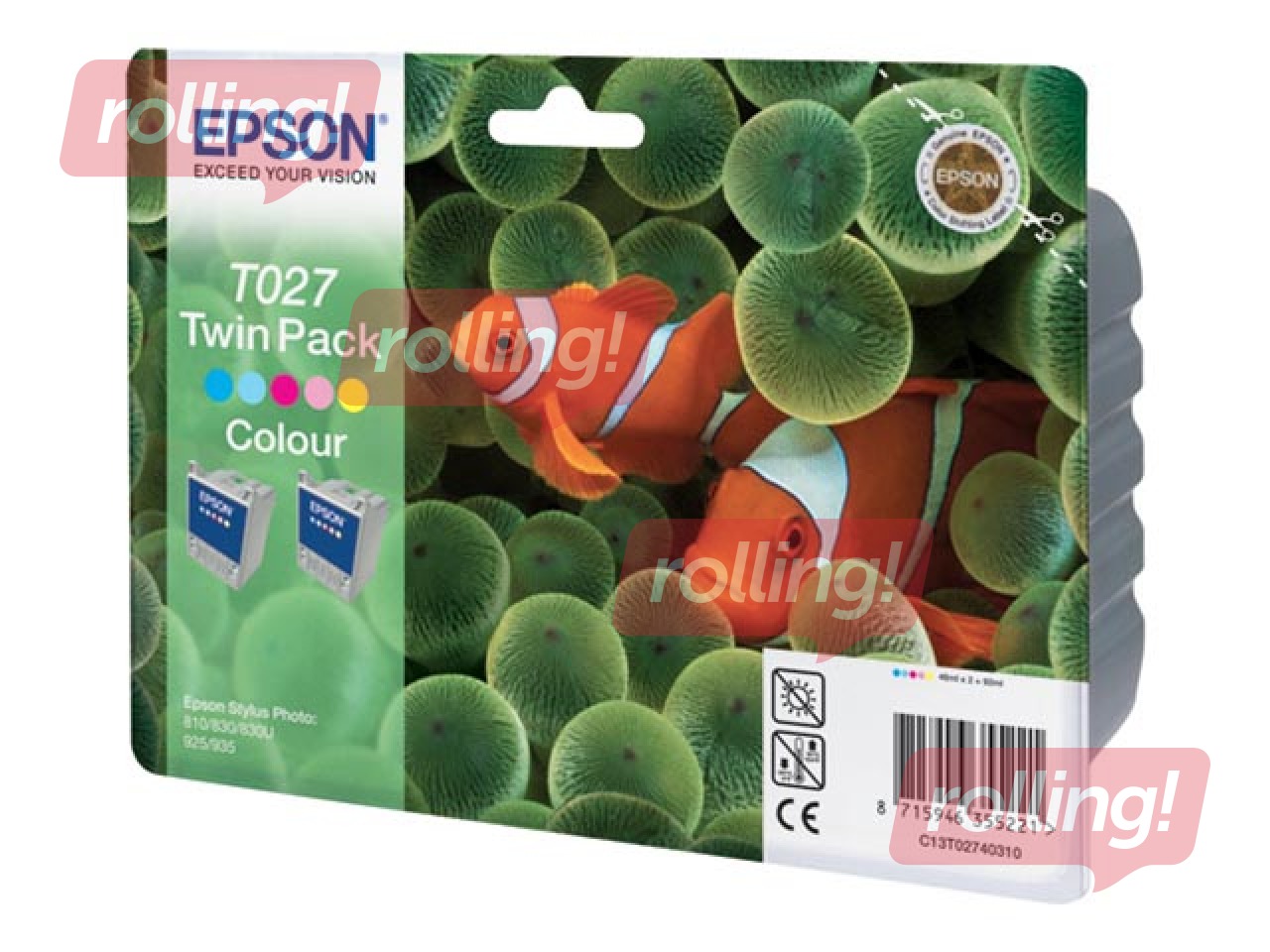 Tintes kasete Epson Stylus Photo 810, trīskrāsu, dubultpaka, 2 x 46ml