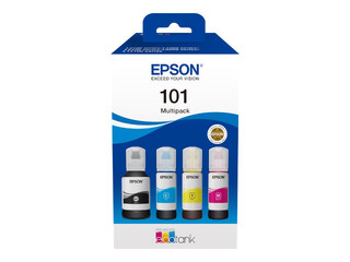 Epson EcoTank 101 tinšu komplekts (Melna, Dzeltena, Fuksīna sarkana, Ciānzila)
