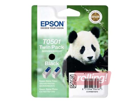 Tintes kasete Epson Stylus Color 460, melna, dubultpaka, 2 x 15ml