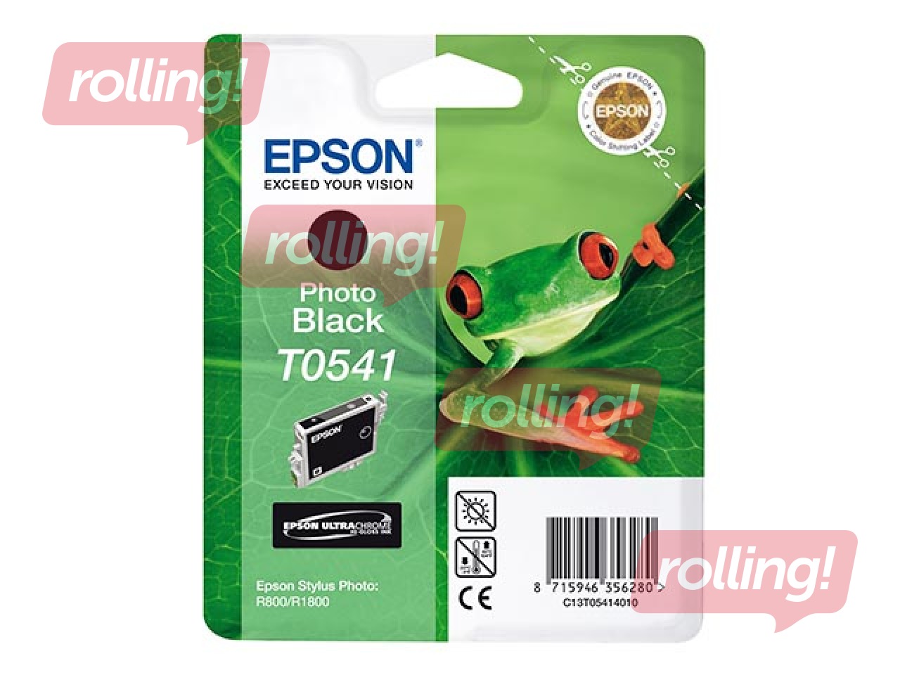 Tintes kasete Epson Stylus Photo R800, melna, 13ml